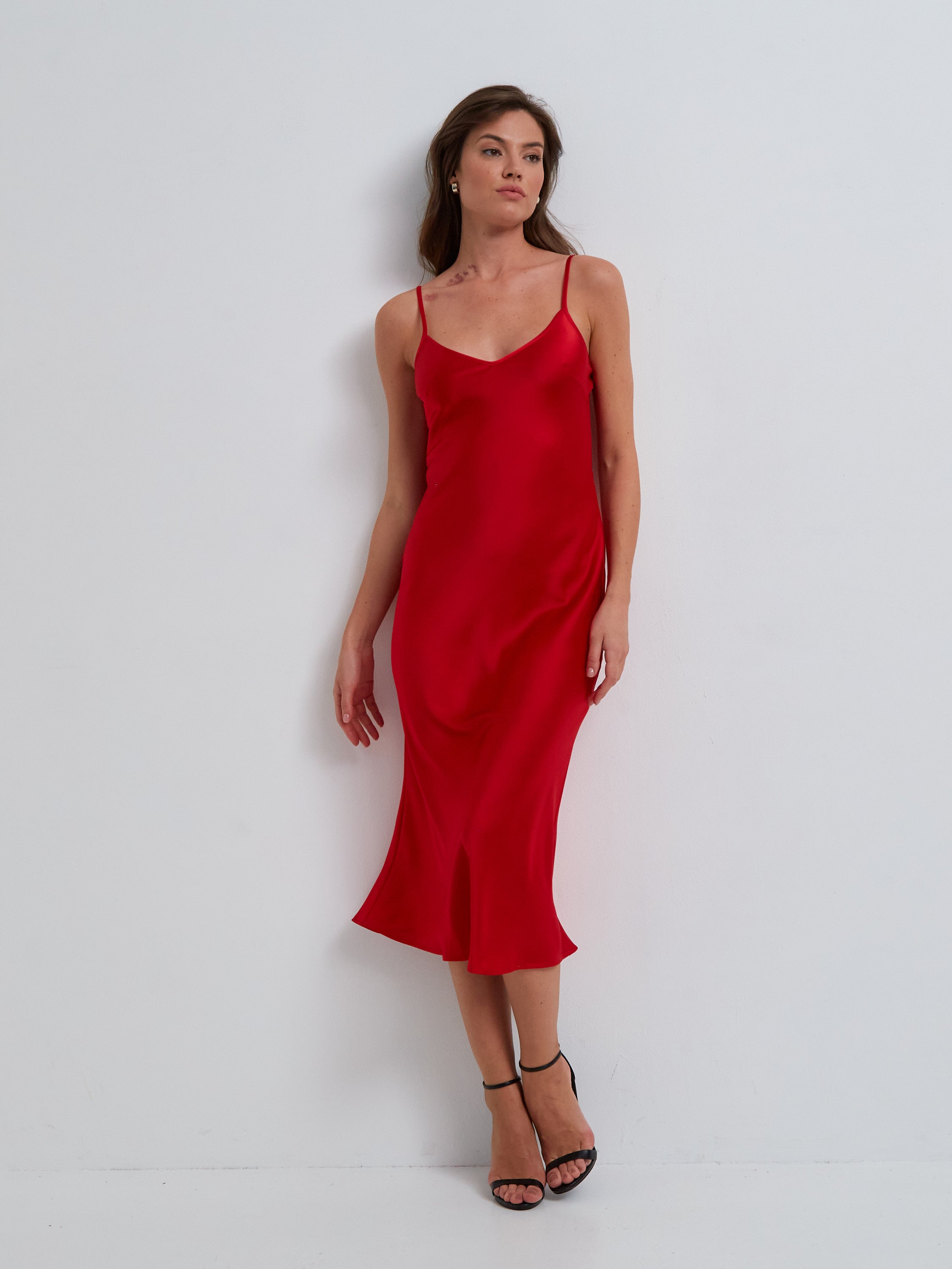 Satin slip dress